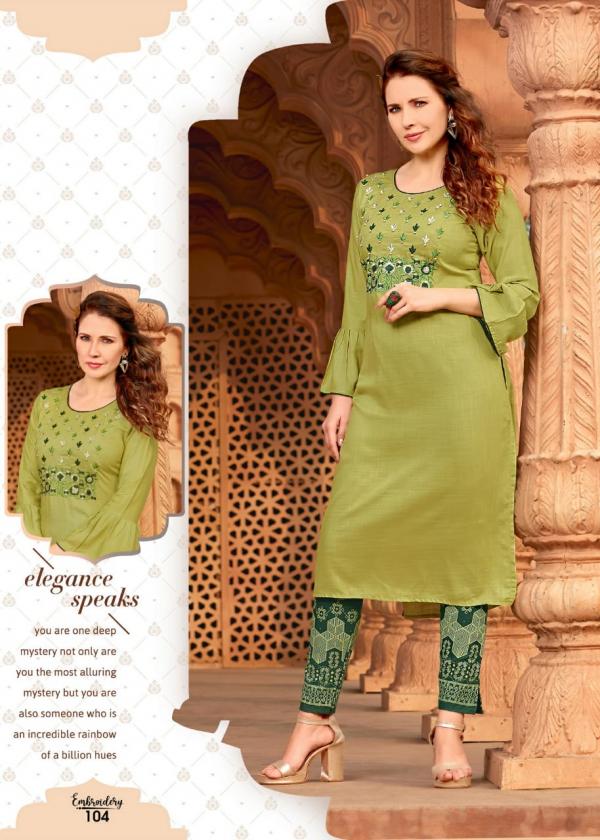 Embroidery-Rayon-Kurti-With-Bottom